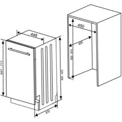 Respekta Einbaugeschirrspüler GSP45VV 45 Cm Schwarz Vollintegriert -Küchenbedarf Discounter 818909 4384 9