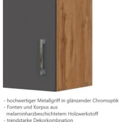 Held Möbel Hängeschrank Sorrento BxHxT 40 X 57 X 34 Cm Anthrazit-Wotaneiche -Küchenbedarf Discounter 853726 11016600 7