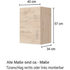 Held Möbel Hängeschrank Sorrento BxHxT 40 X 57 X 34 Cm Wotaneiche-Wotaneiche -Küchenbedarf Discounter 853729 11016600 4