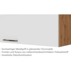 Held Möbel Klapphängeschrank Sorrento BxHxT 100 X 57 X 34 Cm Weiß-Wotaneiche -Küchenbedarf Discounter 853743 11016600 10