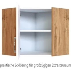 Held Möbel Eckhängeschrank Sorrento BxHxT 60 Cm X 57 Cm X 60 Cm Weiß-Wotaneiche -Küchenbedarf Discounter 853755 11016600 3