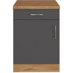 Held Möbel Unterschrank Sorrento 50 X 85 X 60 Cm Tür Schub. + EL-B. Anth.-Wotan.