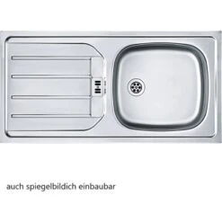 Held Möbel Spülenschrank Sorrento BxHxT 100x85x60 Cm 2 Türen Weiß-Wotaneiche -Küchenbedarf Discounter 853804 11016600 13
