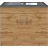 Held Möbel Spülenschrank Sorrento B100 X H85 X T60 Cm 2 Türen Wotaneiche -Küchenbedarf Discounter 853819 11016600 1