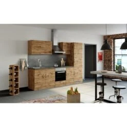 Held Möbel Spülenschrank Sorrento B100 X H85 X T60 Cm 2 Türen Wotaneiche -Küchenbedarf Discounter 853819 11016600 14