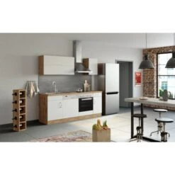 Held Möbel Spülzentrum Sorrento 110 X 85 X 60 Cm Tür Blende Sockel Weiß-W.eiche -Küchenbedarf Discounter 853828 11016600 12