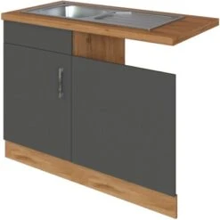 Held Möbel Spülzentrum Sorrento 110 X 85 X 60 Cm Tür Blende Sockel Anth.-W.eiche -Küchenbedarf Discounter 853829 11016600 2