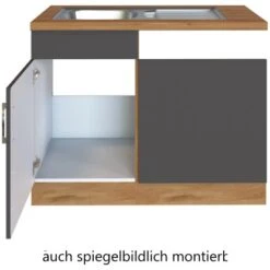 Held Möbel Spülzentrum Sorrento 110 X 85 X 60 Cm Tür Blende Sockel Anth.-W.eiche -Küchenbedarf Discounter 853829 11016600 3