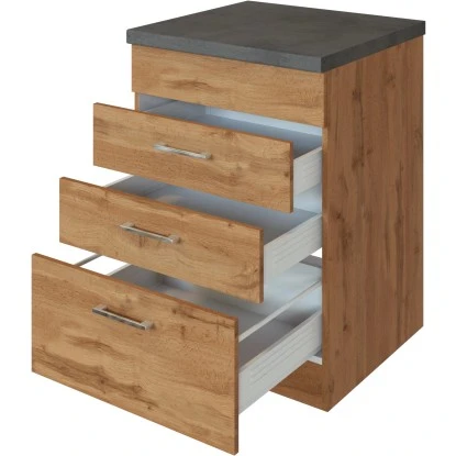 Held Möbel Kochfeldumbauschrank Sorrento 60 X 85 X 60 Cm 2 Schub. 1 Ausz. Wotan. 5 Held Möbel Kochfeldumbauschrank Sorrento 60 X 85 X 60 Cm 2 Schub. 1 Ausz. Wotan. – Bild 3