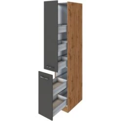 Held Möbel Apothekerschrank Sorrento 30x 200x 60 Cm 2 Ausz. 5 Fäch. Ant.-Wotan. -Küchenbedarf Discounter 853933 11016600 3