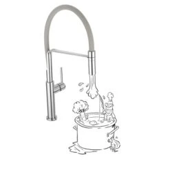 Baliv Küchenarmatur KI-1331 Grau Verchromt -Küchenbedarf Discounter 874154262 S03 290818 RET01