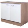 Flex-Well Classic Spülenunterschrank Florida 100 Cm Weiß-Sonoma Eiche -Küchenbedarf Discounter 986 4800 dspu100es samoa 2