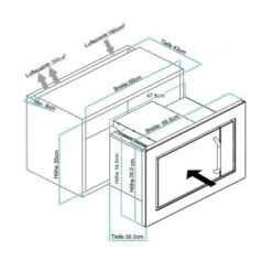 Respekta Einbau-Mikrowelle MW 800 Edelstahl Mit Grill-Funktion 800 W -Küchenbedarf Discounter a einbaumikrowelle mw800 3