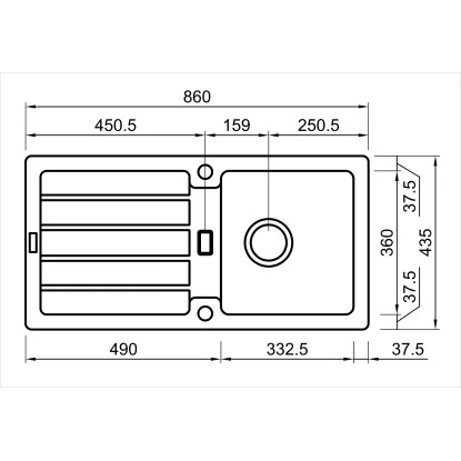 Eurodomo Einbauspüle Bali 86 Cm Graphit 4 Eurodomo Einbauspüle Bali 86 Cm Graphit – Bild 2