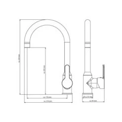 Eisl Spültischarmatur Diziani Weiß-Chrom -Küchenbedarf Discounter izianiweisschrom Zeichnung